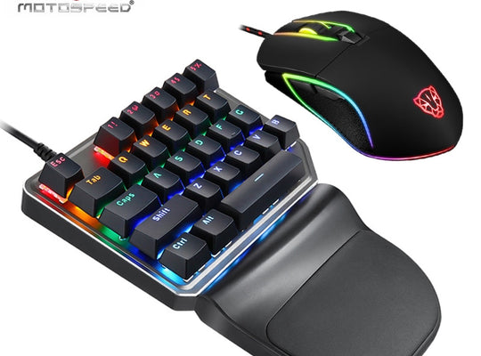 Single Handed Keyboard and Mouse Gaming Combo