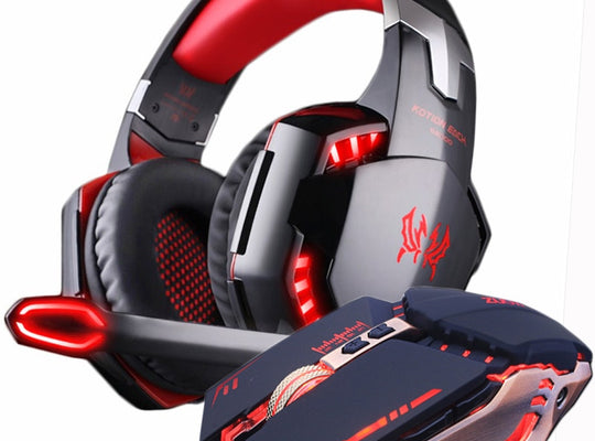 EK Backlit Gaming Headset and Gaming Mouse